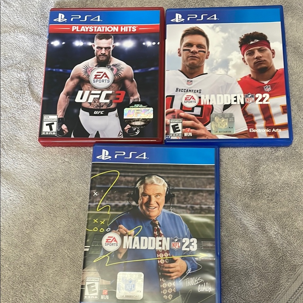 PS4 Game Bundle: UFC 3, Madden 22, Madden 23